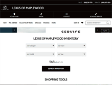 Tablet Screenshot of lexusofmaplewood.com